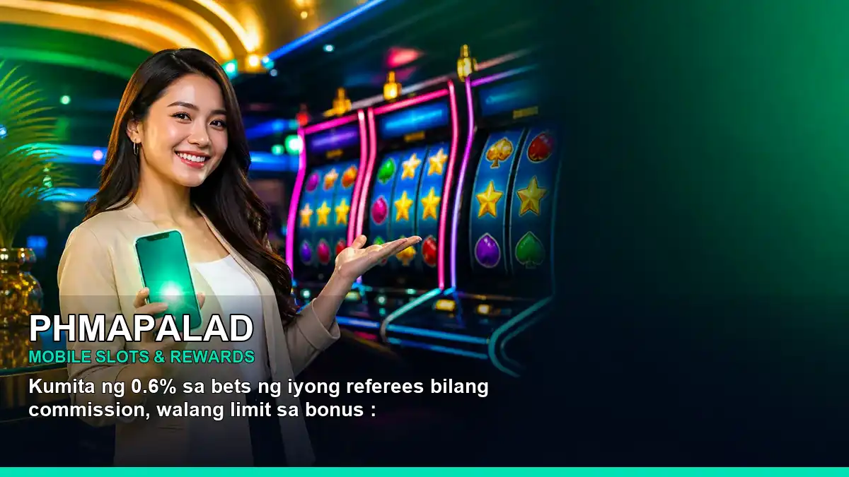 A bright PHMAPALAD casino scene featuring mobile-friendly slots and current first-deposit promotion information, subject to the latest terms.