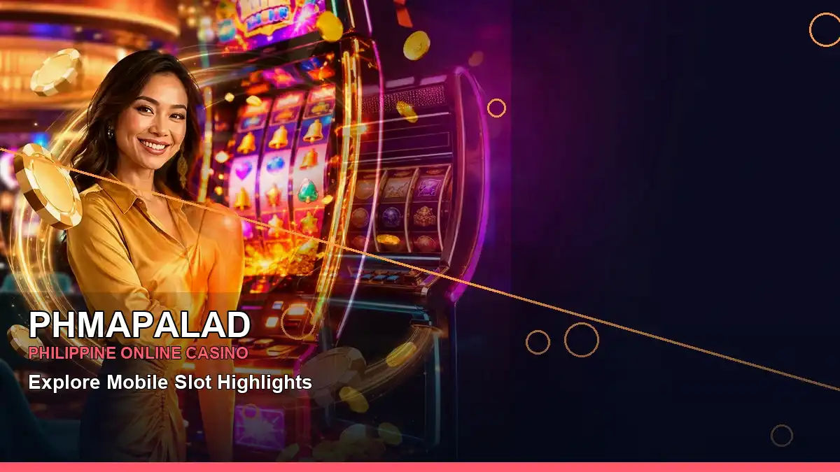 PHMAPALAD online slots with an adult Filipino casino host in a left-side composition