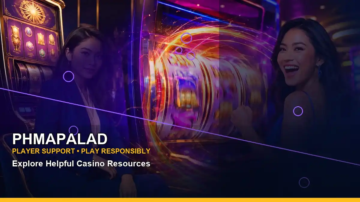 PHMAPALAD fantasy online slot games in a close-up mobile-friendly casino scene