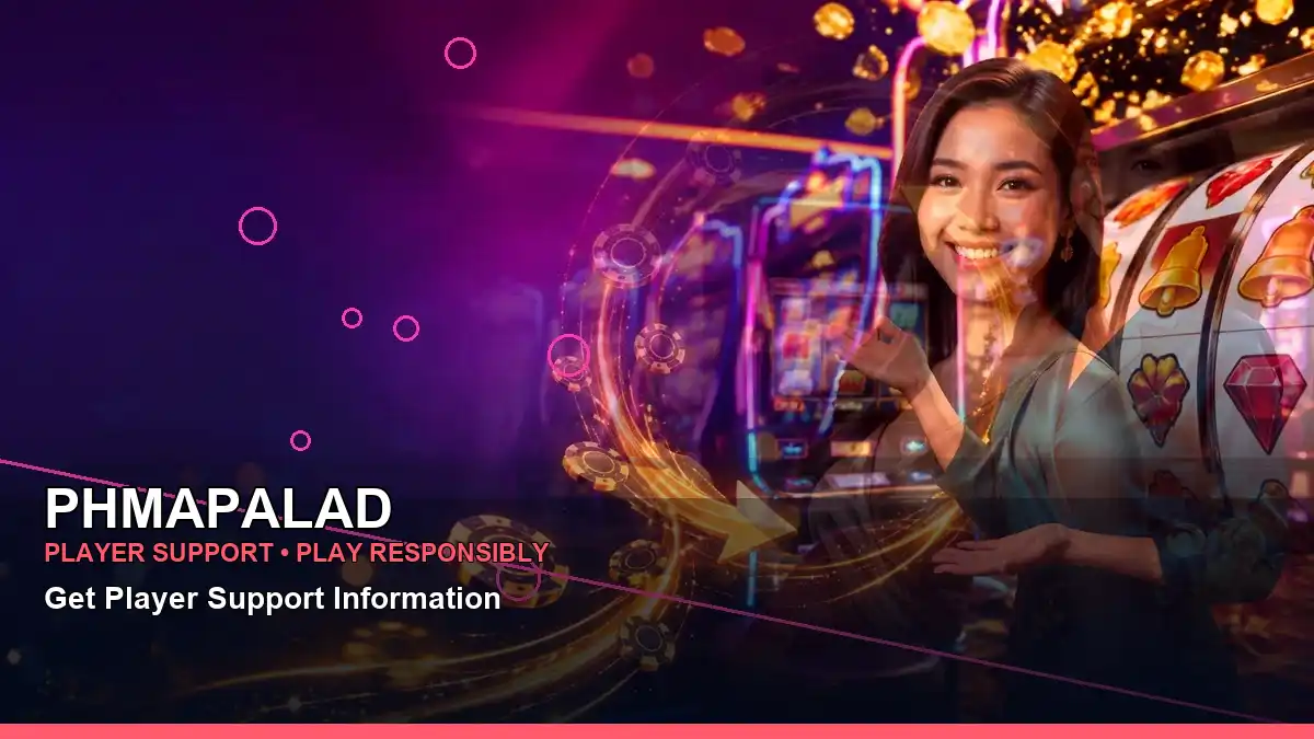 PHMAPALAD neon slot games with an adult Filipina casino host in an energetic casino scene